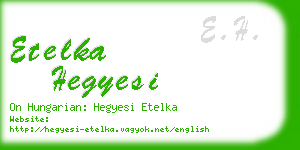 etelka hegyesi business card